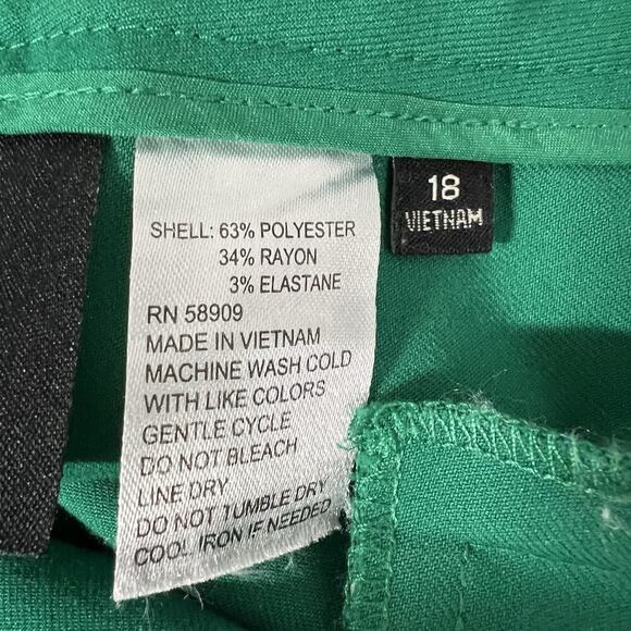 ALEX MARIE Dress Pants Womens Size 18 Lot Of 2 Green Black Wide Leg Stretch HR - Picture 8 of 11